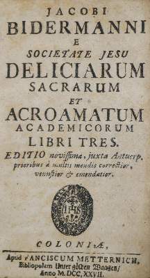 Bild Nr.1: 136-57 Bidermann,J.: (Alte Drucke, Handschriften und Theologie)
