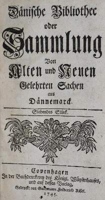 Bild Nr.1: 136-606 Dänische Bibliothec: (Zeitschriften und Zeitungen)