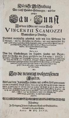Bild Nr.1: 136-670 Scamozzi,V.: (Architektur)
