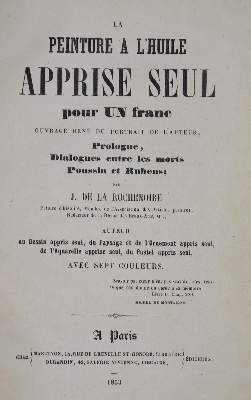 Bild Nr.1: 136-718 Rochenoire,J. de la.: (Kunstwissenschaft)