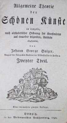 Bild Nr.1: 136-726 Sulzer,J.G.: (Kunstwissenschaft)