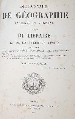 Bild Nr.1: 136-738 Brunet,J.C. u. P.Deschamps.: (Bibliographie und Buchwesen)