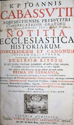 Bild Nr.1: 136-75 Cabasuttius,J.: (Alte Drucke, Handschriften und Theologie)