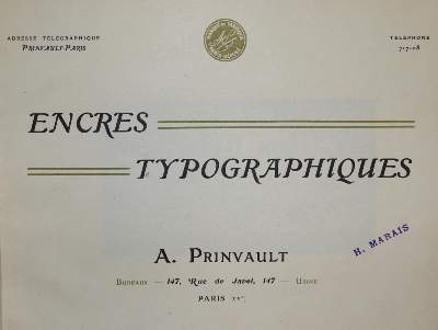 Bild Nr.1: 136-754 Encres typographiques.: (Bibliographie und Buchwesen)