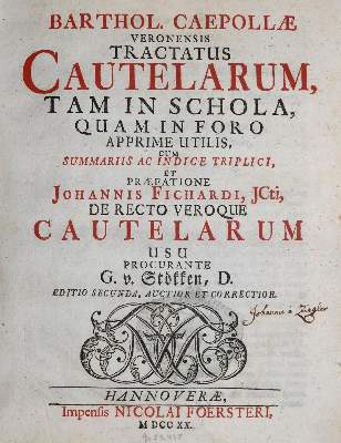 Bild Nr.1: 136-76 Caepolla,B: (Alte Drucke, Handschriften und Theologie)