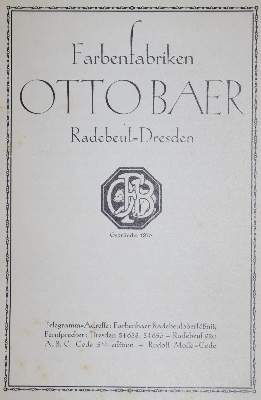 Bild Nr.1: 136-795 Farbenfabriken Otto Baer.: (Bibliographie und Buchwesen)