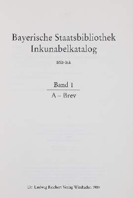 Bild Nr.1: 136-798 Bayrische Staatsbibliothek: (Inkunabeln)