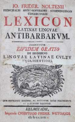 Bild Nr.1: 136-814 Nolten,J.F.: (Lexika - Wörterbücher - Sprachwissenschaften)