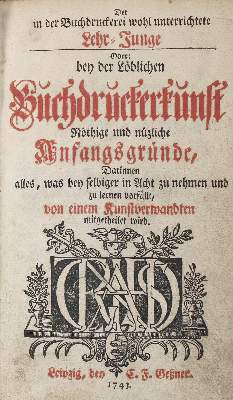 Bild Nr.1: 136-841 (Gessner,C.F.).: (Typographie und Kalligraphie)