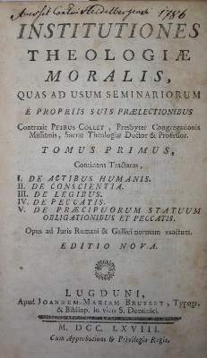 Bild Nr.1: 136-91 Collet,P.: (Alte Drucke, Handschriften und Theologie)