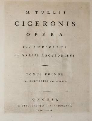 Bild Nr.2: 136-975 Cicero,M.T.: (Literatur und illustrierte Bücher bis 19.Jahrhundert)