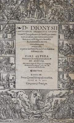 Bild Nr.1: 136-98 Dionysius Carthusianus.: (Alte Drucke, Handschriften und Theologie)