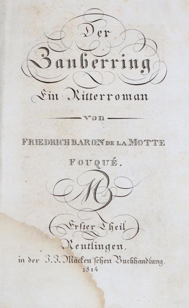 Große Abbildung Nr.1: 137-1003 Fouqué,F. de la Motte.: (Literatur und illustrierte Bücher bis 19.Jahrhundert)