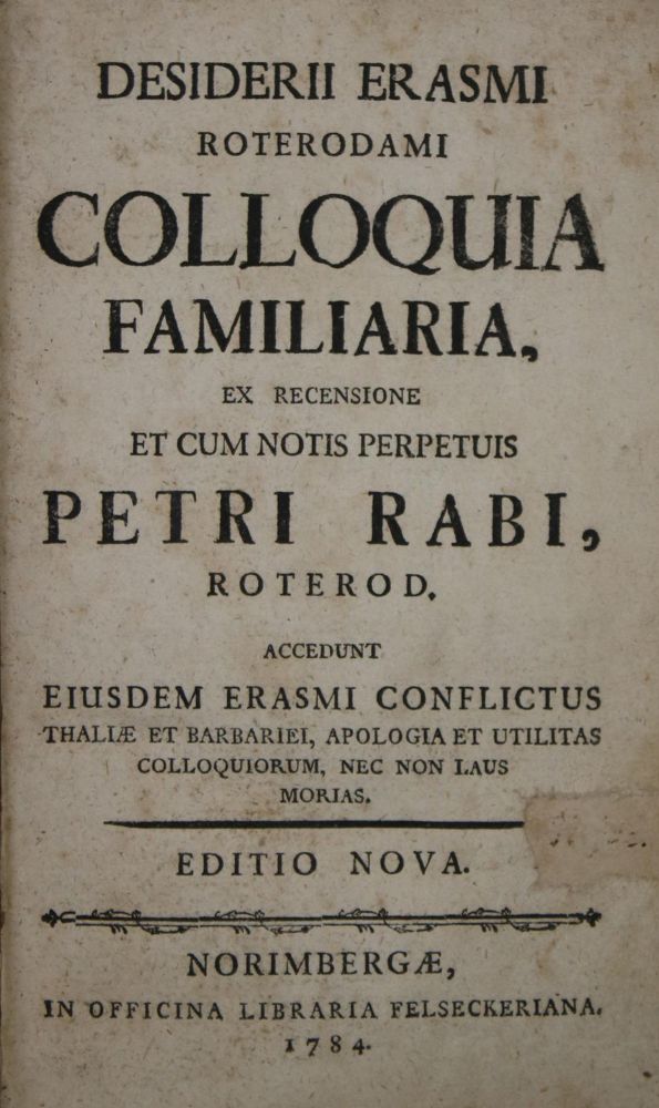 Große Abbildung Nr.1: 137-102 Erasmus Roterodamus,D.: (Alte Drucke, Handschriften und Theologie)