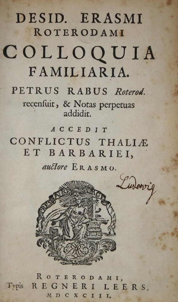 Große Abbildung Nr.1: 137-103 Erasmus Roterodamus,D.: (Alte Drucke, Handschriften und Theologie)