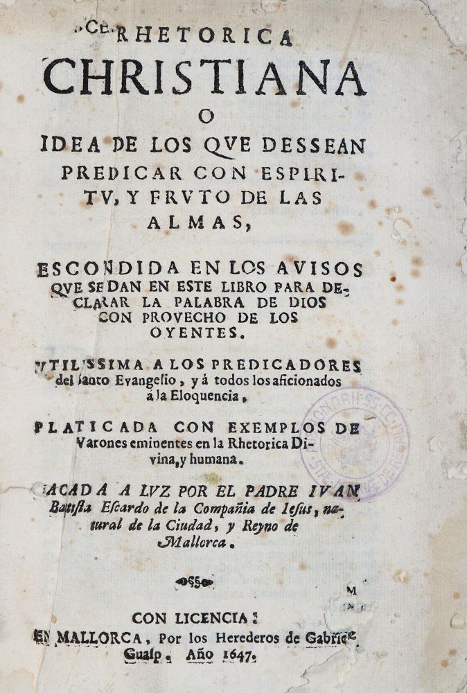 Große Abbildung Nr.1: 137-104 Escardo,J.B.: (Alte Drucke, Handschriften und Theologie)