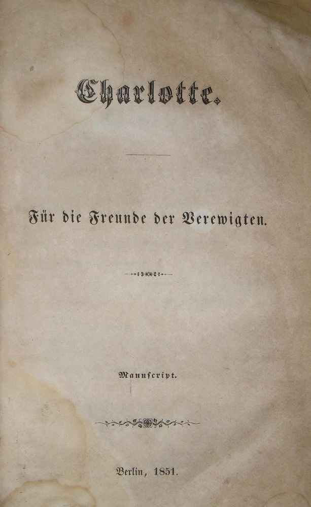 Große Abbildung Nr.1: 137-1041 (Kalb,C.v.).: (Literatur und illustrierte Bücher bis 19.Jahrhundert)