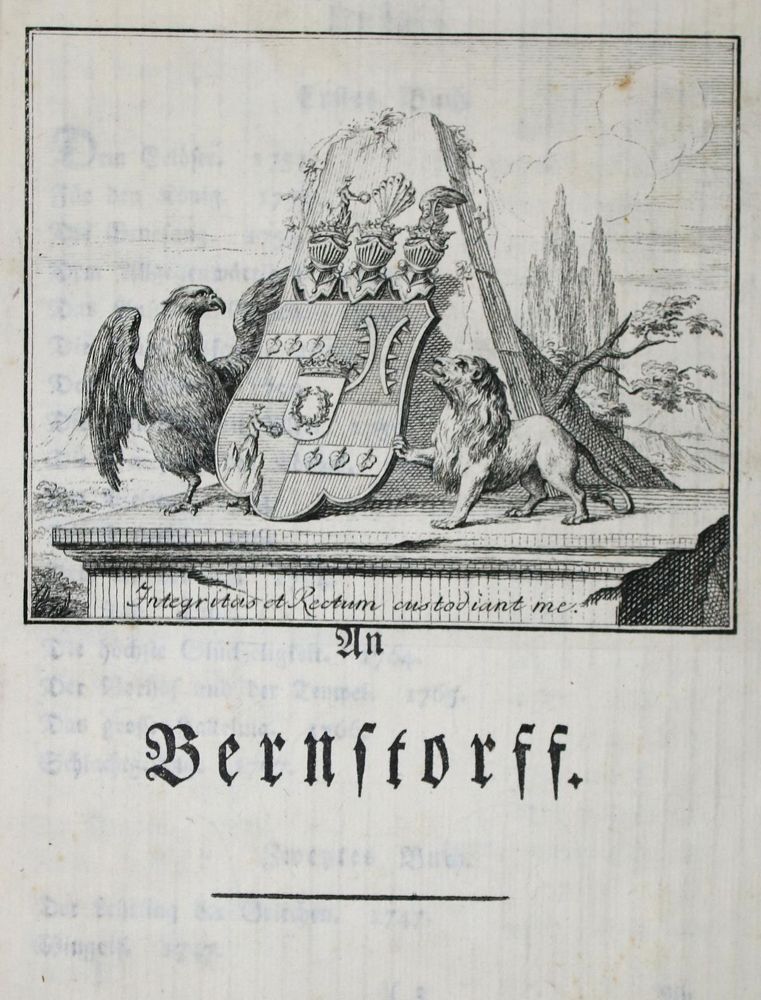 Große Abbildung Nr.1: 137-1044 (Klopstock,F.G.).: (Literatur und illustrierte Bücher bis 19.Jahrhundert)
