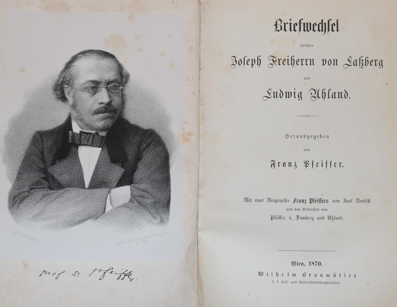 Große Abbildung Nr.1: 137-1057 Pfeiffer,F. (Hrsg.).: (Laßberg)