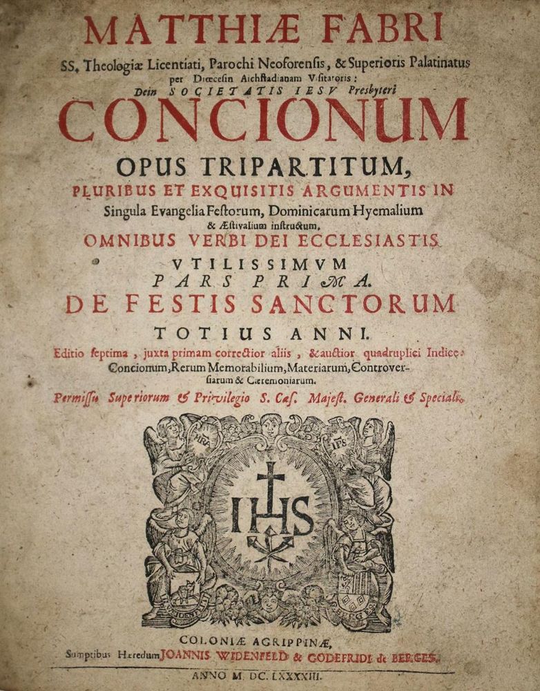 Große Abbildung Nr.1: 137-107 Faber,M.: (Alte Drucke, Handschriften und Theologie)
