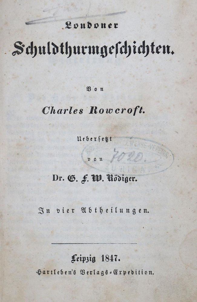 Große Abbildung Nr.2: 137-1087 Rowcroft,C.: (Literatur und illustrierte Bücher bis 19.Jahrhundert)