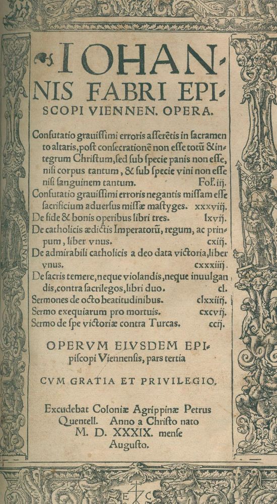 Große Abbildung Nr.1: 137-109 Fabri,J.: (Alte Drucke, Handschriften und Theologie)