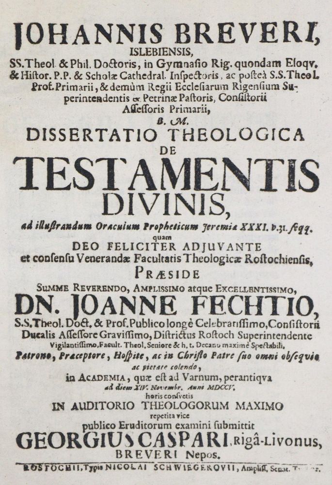 Große Abbildung Nr.1: 137-111 Fecht,J.: (Alte Drucke, Handschriften und Theologie)