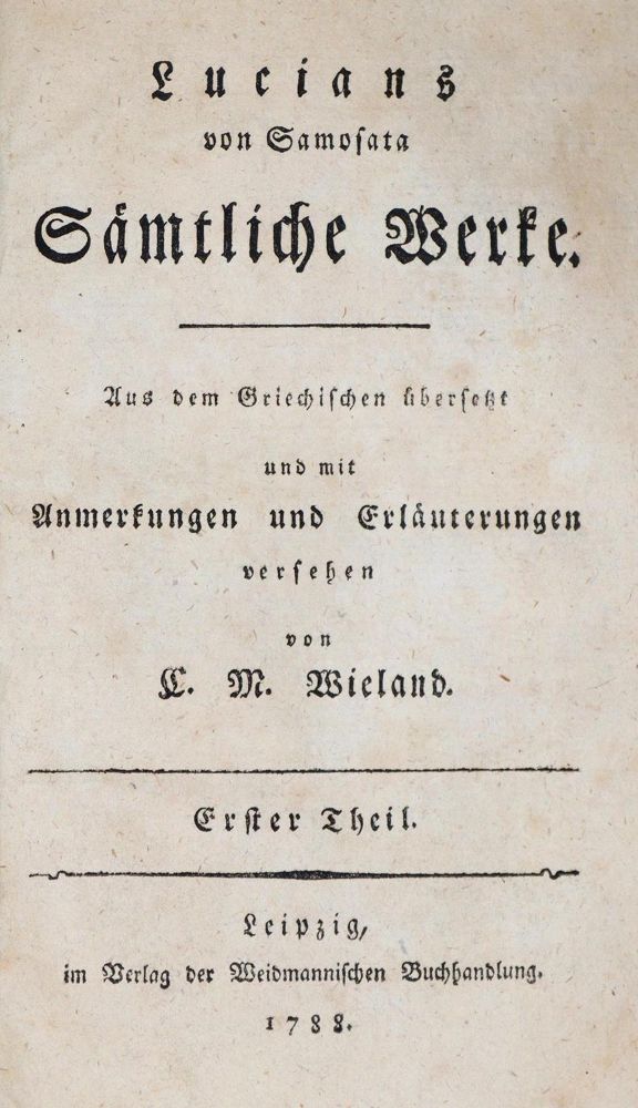 Große Abbildung Nr.1: 137-1117 Wieland,C.M.: (Literatur und illustrierte Bücher bis 19.Jahrhundert)