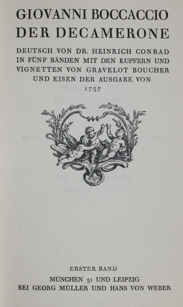 Große Abbildung Nr.2: 137-1128 Boccaccio,G.: (Literatur und illustrierte Bücher 20.Jahrhundert - Alte Literatur in modernen Ausgaben)
