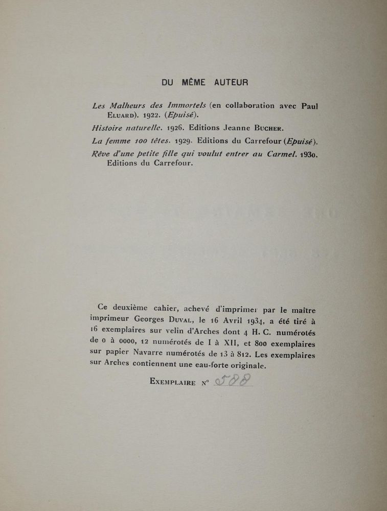 Große Abbildung Nr.5: 137-1184 Ernst,M.: (Literatur und illustrierte Bücher 20.Jahrhundert - Alte Literatur in modernen Ausgaben)