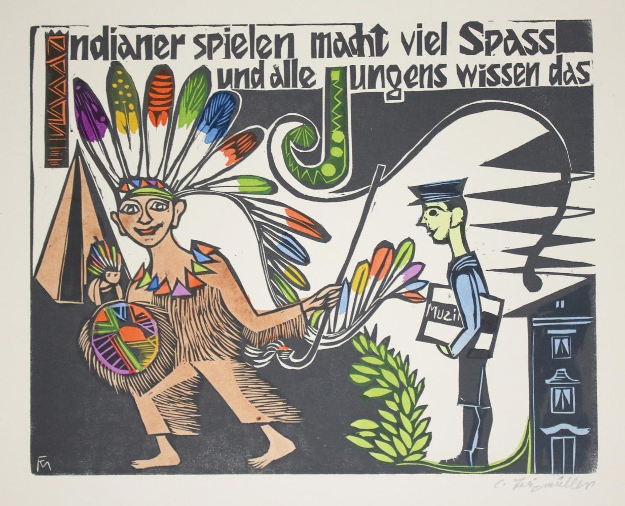 Große Abbildung Nr.7: 137-1187 Felixmüller,C.: (Literatur und illustrierte Bücher 20.Jahrhundert - Alte Literatur in modernen Ausgaben)