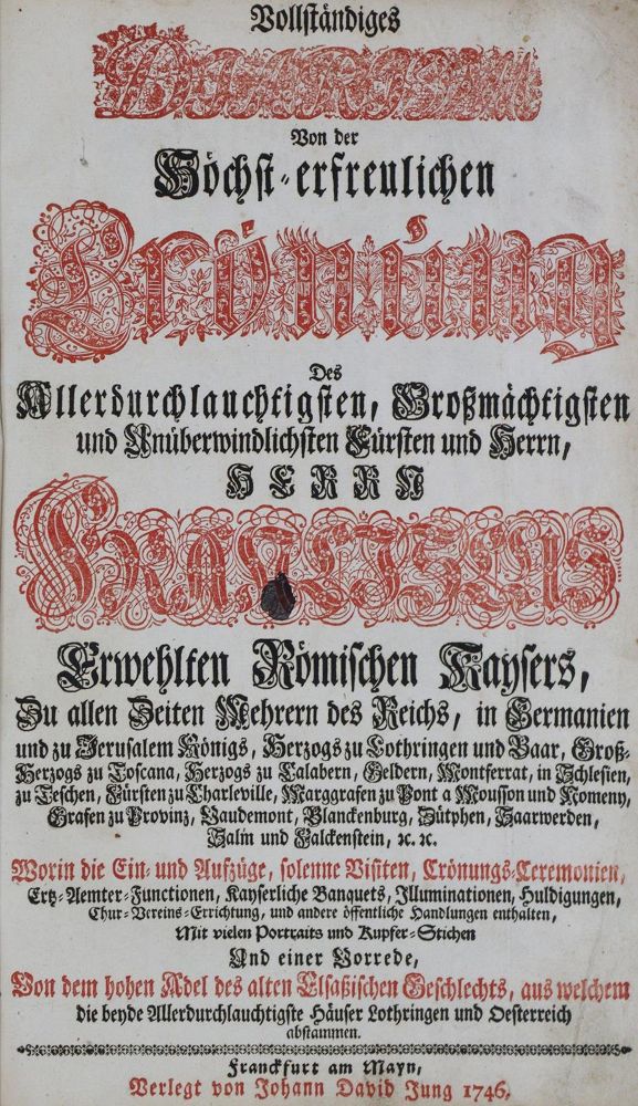 Große Abbildung Nr.1: 137-119 Franz I.: (Alte Drucke, Handschriften und Theologie)