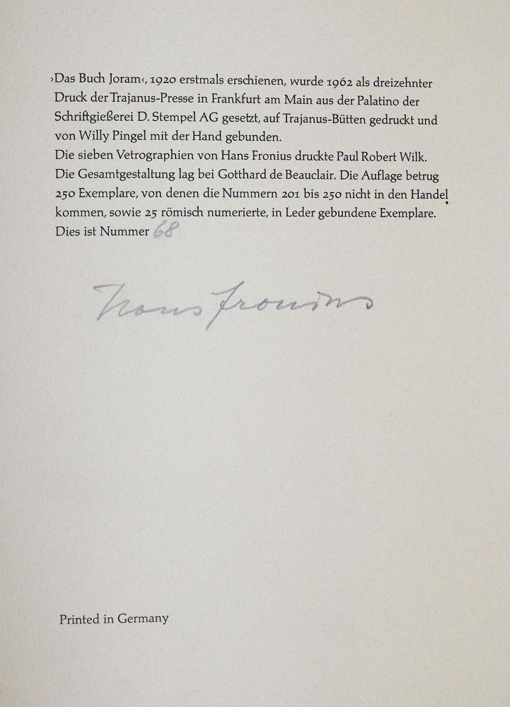 Große Abbildung Nr.6: 137-1206 Gilgamesch.: (Literatur und illustrierte Bücher 20.Jahrhundert - Alte Literatur in modernen Ausgaben)