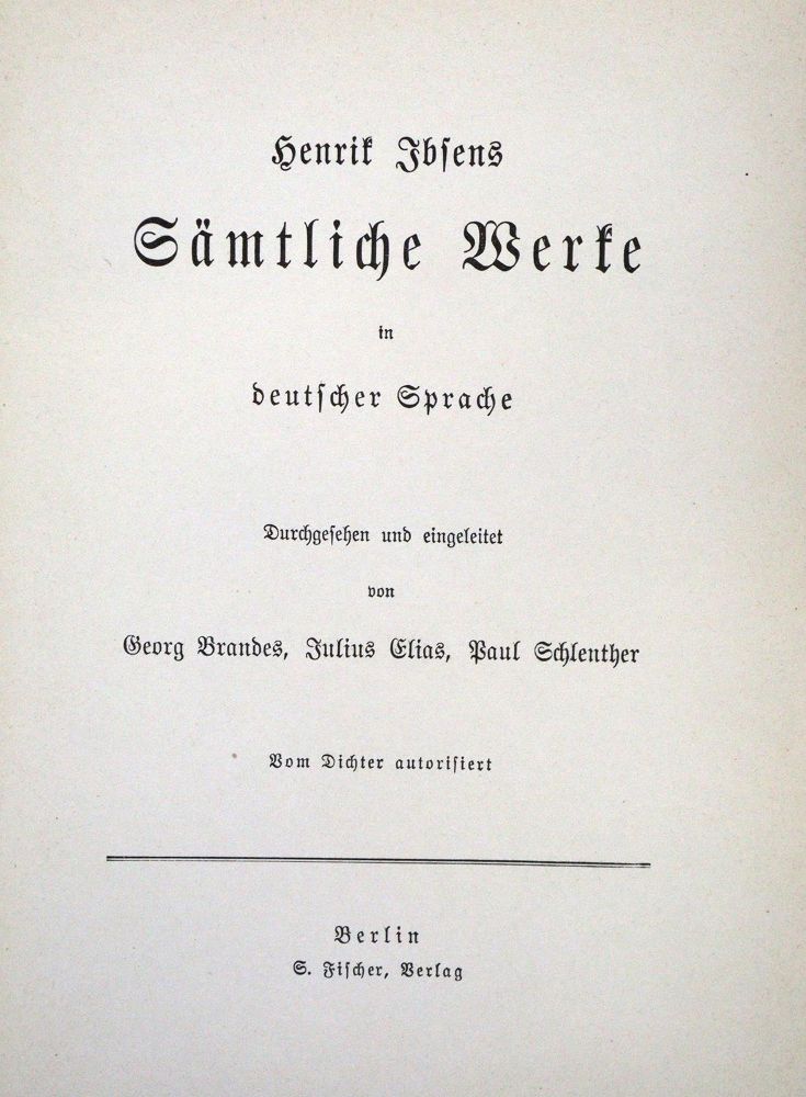Große Abbildung Nr.2: 137-1233 Ibsen,H.: (Literatur und illustrierte Bücher 20.Jahrhundert - Alte Literatur in modernen Ausgaben)