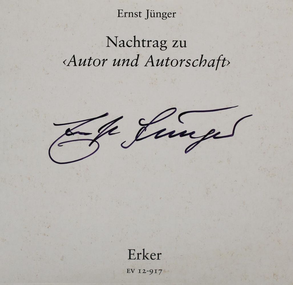 Große Abbildung Nr.1: 137-1245 Jünger,E.: (Literatur und illustrierte Bücher 20.Jahrhundert - Alte Literatur in modernen Ausgaben)