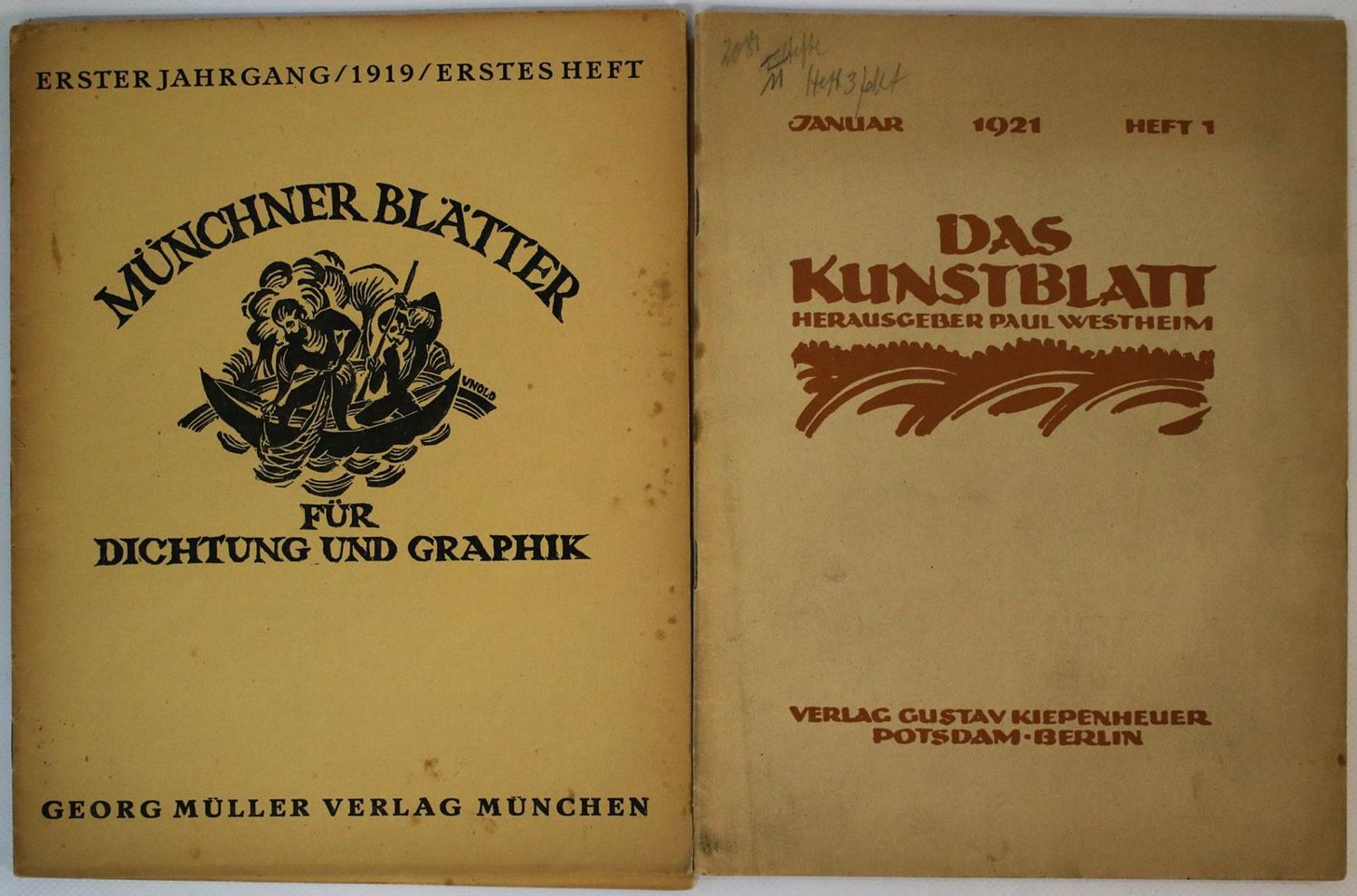 Große Abbildung Nr.2: 137-1299 Münchner Blätter: (Literatur und illustrierte Bücher 20.Jahrhundert - Alte Literatur in modernen Ausgaben)
