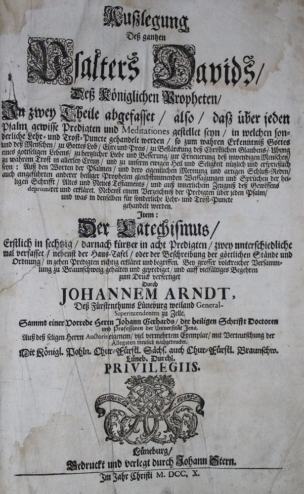 Große Abbildung Nr.1: 137-13 Arndt,J.: (Alte Drucke, Handschriften und Theologie)