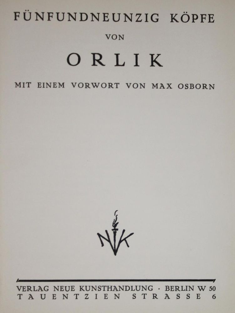 Große Abbildung Nr.1: 137-1313 Orlik,E.: (Literatur und illustrierte Bücher 20.Jahrhundert - Alte Literatur in modernen Ausgaben)