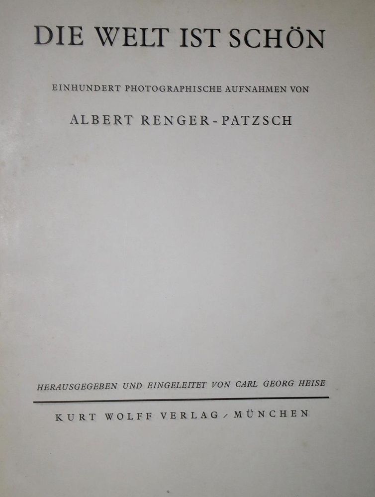 Große Abbildung Nr.2: 137-1326 Renger-Patzsch,A.: (Photographie)