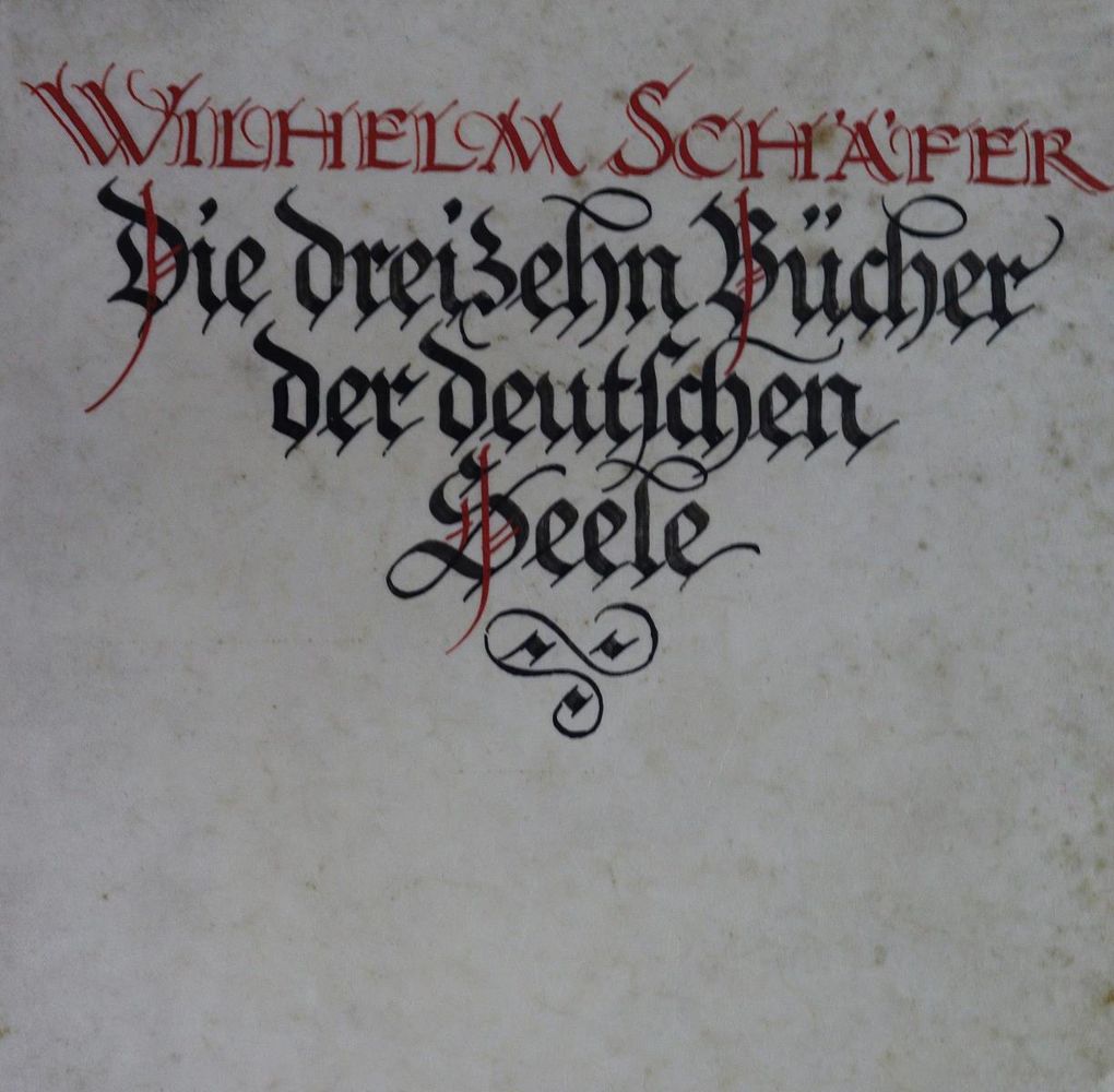 Große Abbildung Nr.1: 137-1364 Schäfer,W.: (Literatur und illustrierte Bücher 20.Jahrhundert - Alte Literatur in modernen Ausgaben)