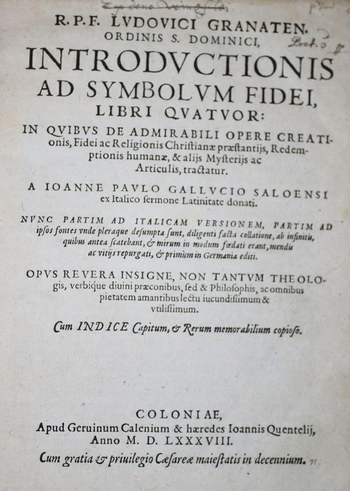 Große Abbildung Nr.2: 137-140 Granada,L.de.: (Alte Drucke, Handschriften und Theologie)