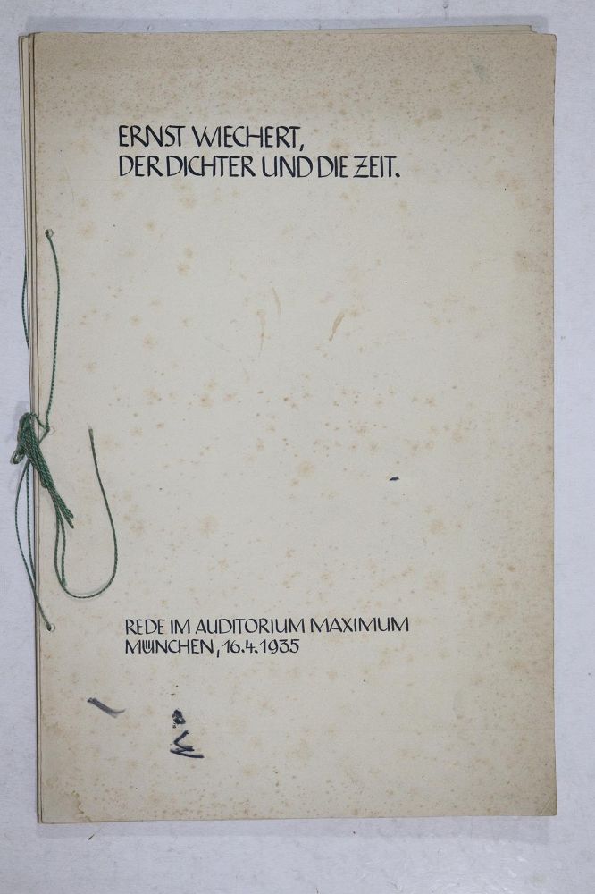 Große Abbildung Nr.1: 137-1407 Wiechert,E.: (Literatur und illustrierte Bücher 20.Jahrhundert - Alte Literatur in modernen Ausgaben)