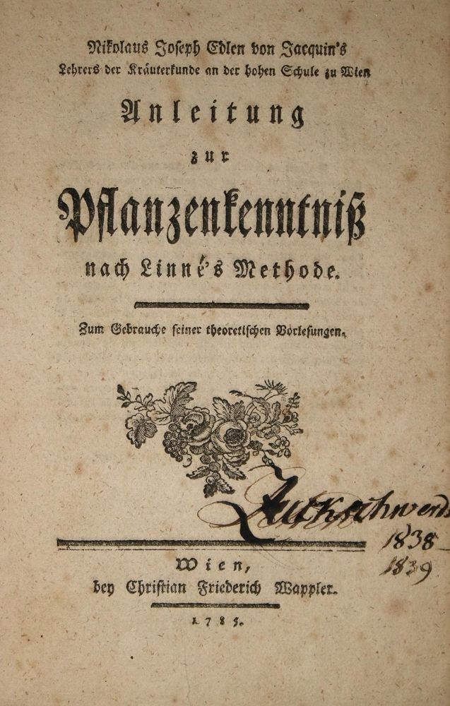 Große Abbildung Nr.1: 137-1417 Jacquin,N.J.v.: (Botanik)