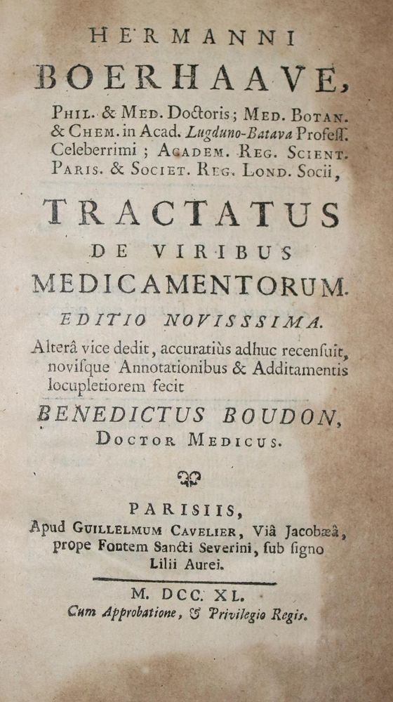 Große Abbildung Nr.1: 137-1444 Boerhaave,H.: (Medizin)