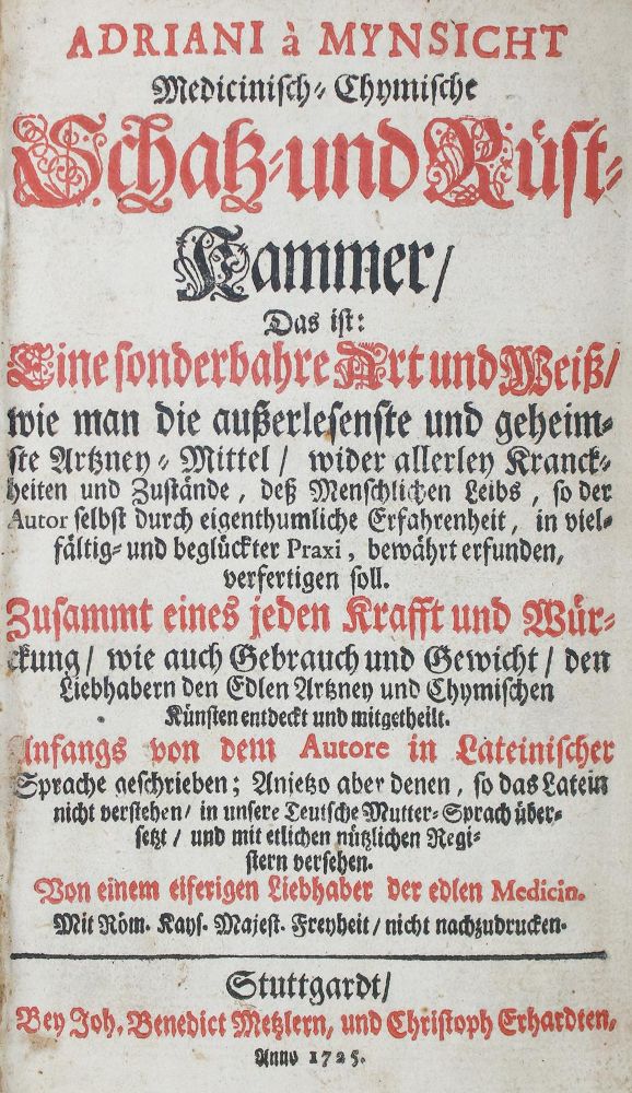 Große Abbildung Nr.1: 137-1466 Mynsicht,A.v. (d.i. A.Seumenicht).: (Medizin)