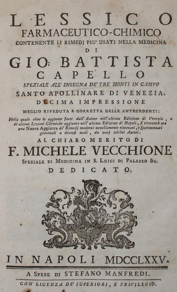 Große Abbildung Nr.1: 137-1470 Capello,G.B.: (Medizin, Pharmazie)