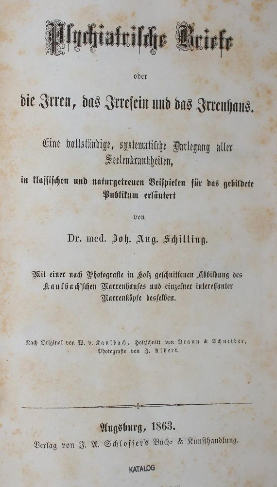 Große Abbildung Nr.1: 137-1476 Schilling,J.A.: (Medizin, Psychologie)