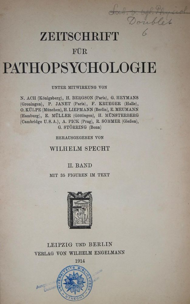 Große Abbildung Nr.1: 137-1477 Specht,W. (Hrsg.).: (Medizin, Psychologie)