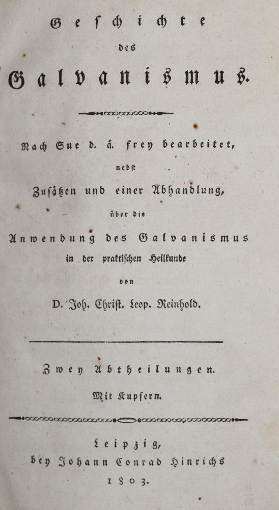 Große Abbildung Nr.1: 137-1481 Reinhold,J.C.L. u. (P.)Sue.: (Medizin)