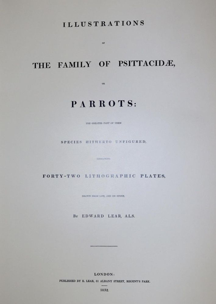 Große Abbildung Nr.2: 137-1513 Lear,E.: (Zoologie, Vögel)